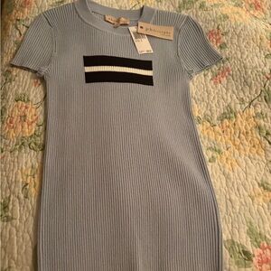 Philosophy Gray Ribbed Sheath Mini Dress
